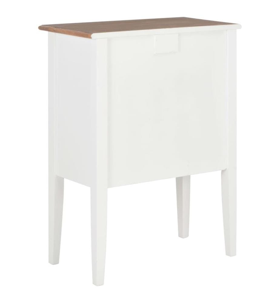 Sideboard Weiss 54x30x80 cm Massivholz