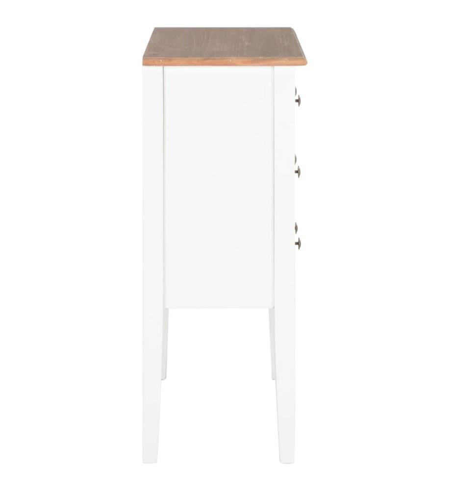 Sideboard Weiss 54x30x80 cm Massivholz