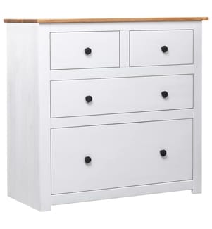 Sideboard Weiss 80x40x83 cm Kiefernholz Panama