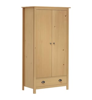 Kleiderschrank mit 2 Türen Hill 89x50x170 cm Massivholz Kiefer