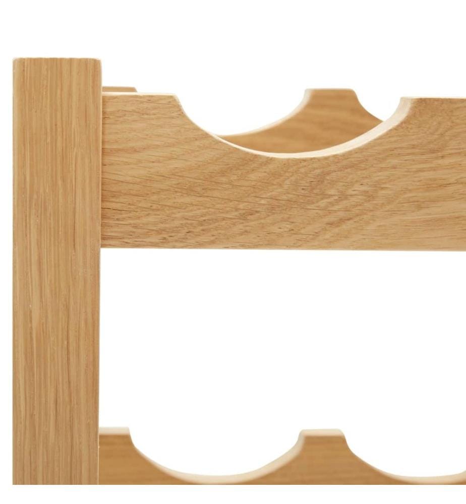 Weinregal für 6 Flaschen 37 x 21 x 21 cm Eiche Massivholz