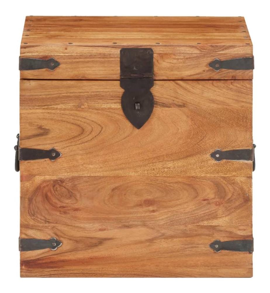 Coffre 40x40x40 cm bois d'acacia solide