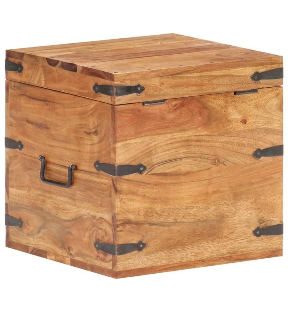Coffre 40x40x40 cm bois d'acacia solide