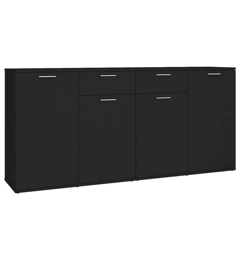 Sideboard Schwarz 160x36x75 cm Holzwerkstoff
