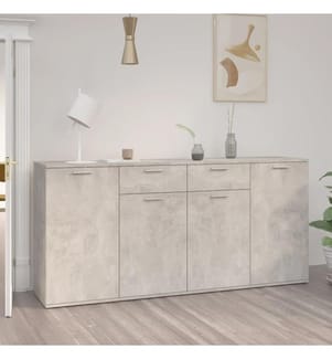Sideboard Betongrau 160x36x75 cm Holzwerkstoff