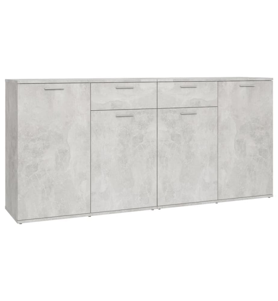Sideboard Betongrau 160x36x75 cm Holzwerkstoff