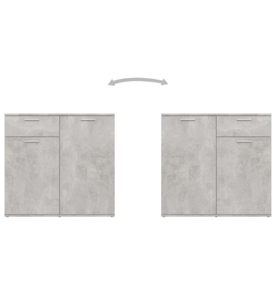 Sideboard Betongrau 160x36x75 cm Holzwerkstoff
