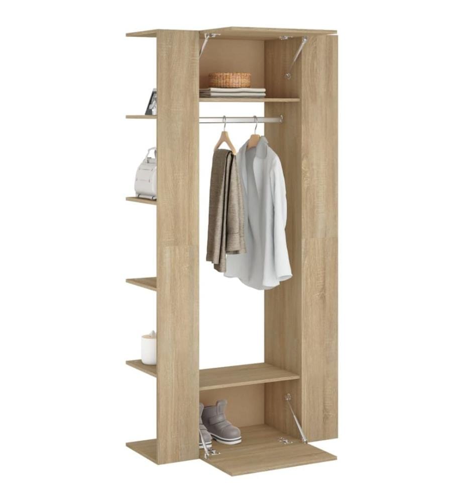 Flurschränke 2 Stk. Räuchereiche Holzwerkstoff