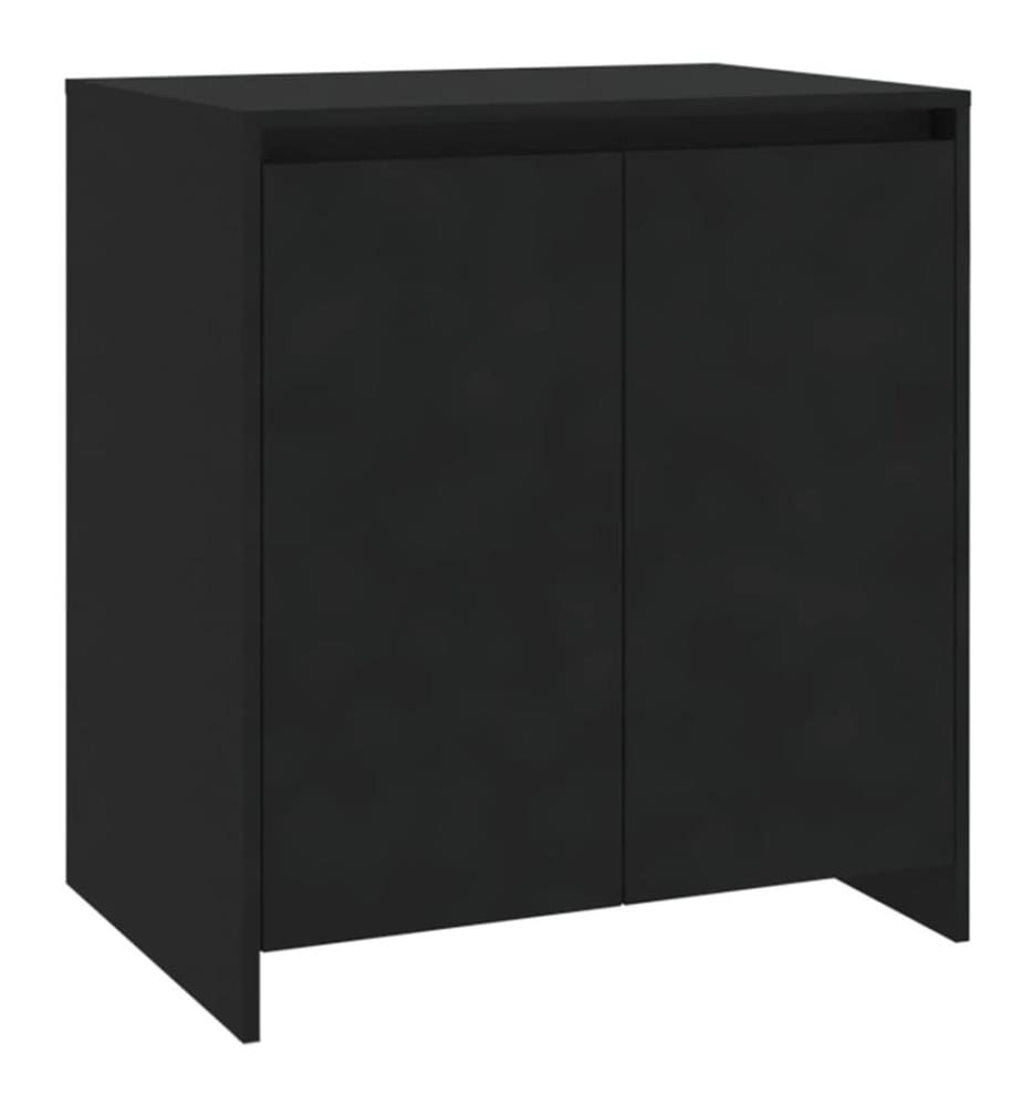 2-tlg. Sideboard Schwarz Holzwerkstoff