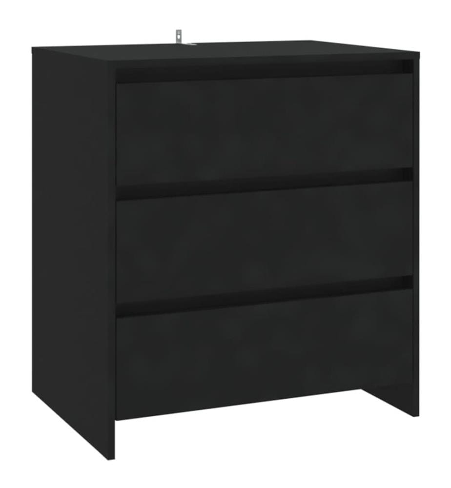 2-tlg. Sideboard Schwarz Holzwerkstoff