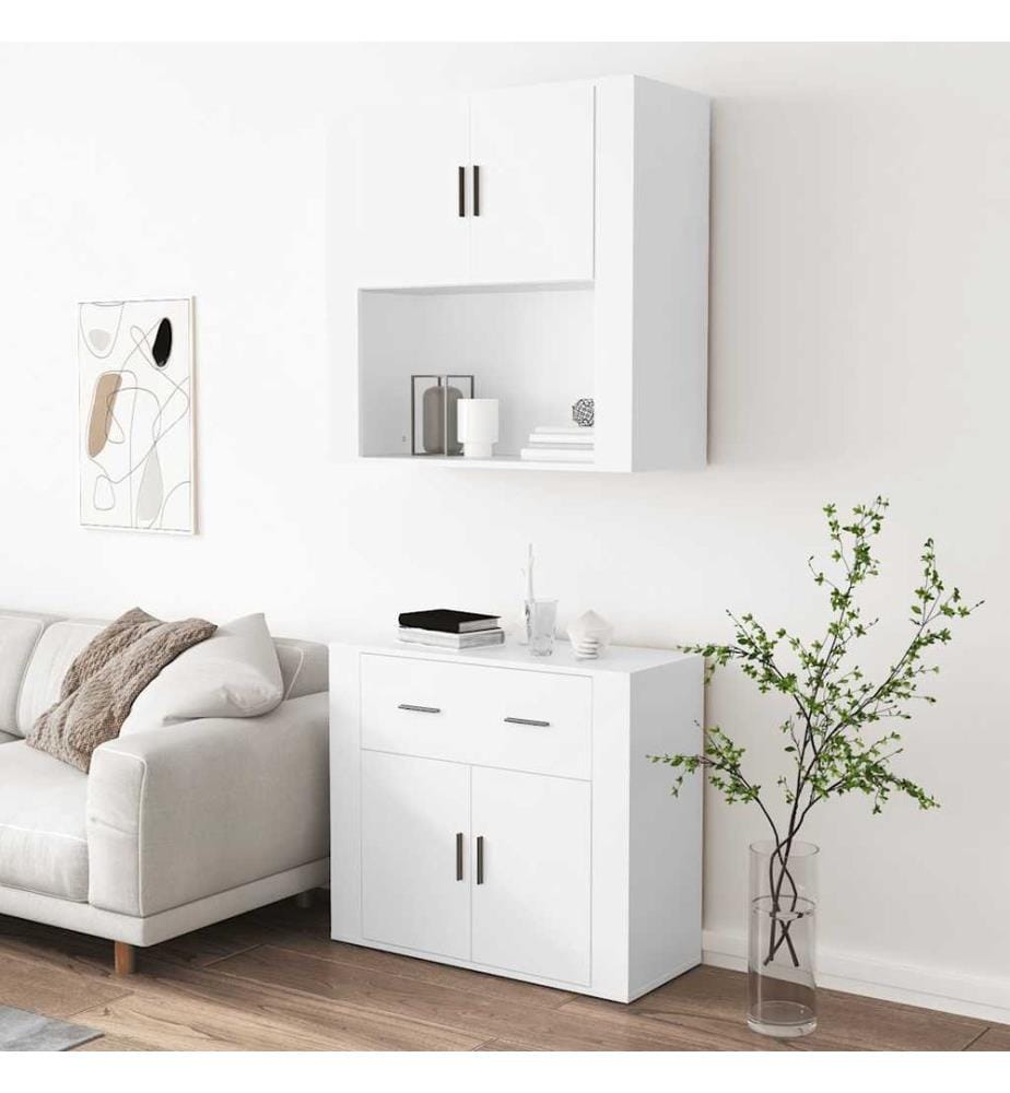 Buffet haut Blanc Bois d'ingénierie