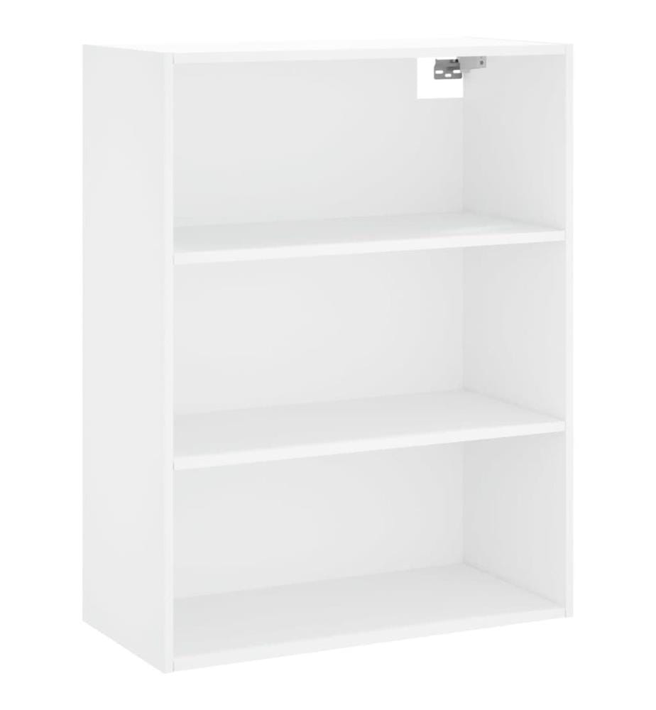 Buffet haut Blanc 69,5x34x180 cm Bois d'ingénierie