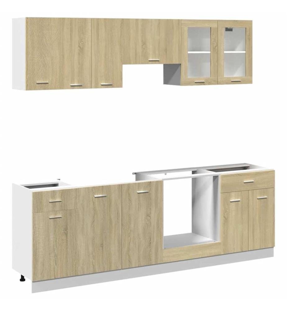 8-tlg. Küchenschrank-Set Lyon Sonoma-Eiche Holzwerkstoff