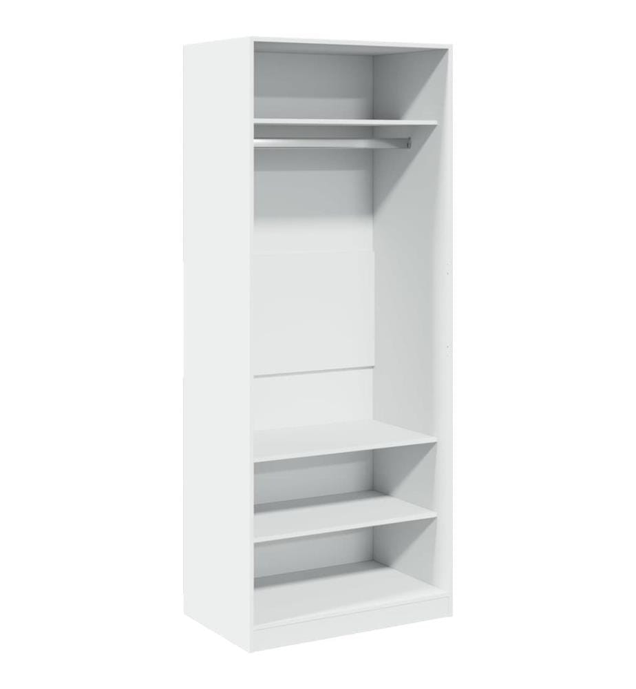 Garde-robe blanc 80x50x200 cm bois d'ingénierie