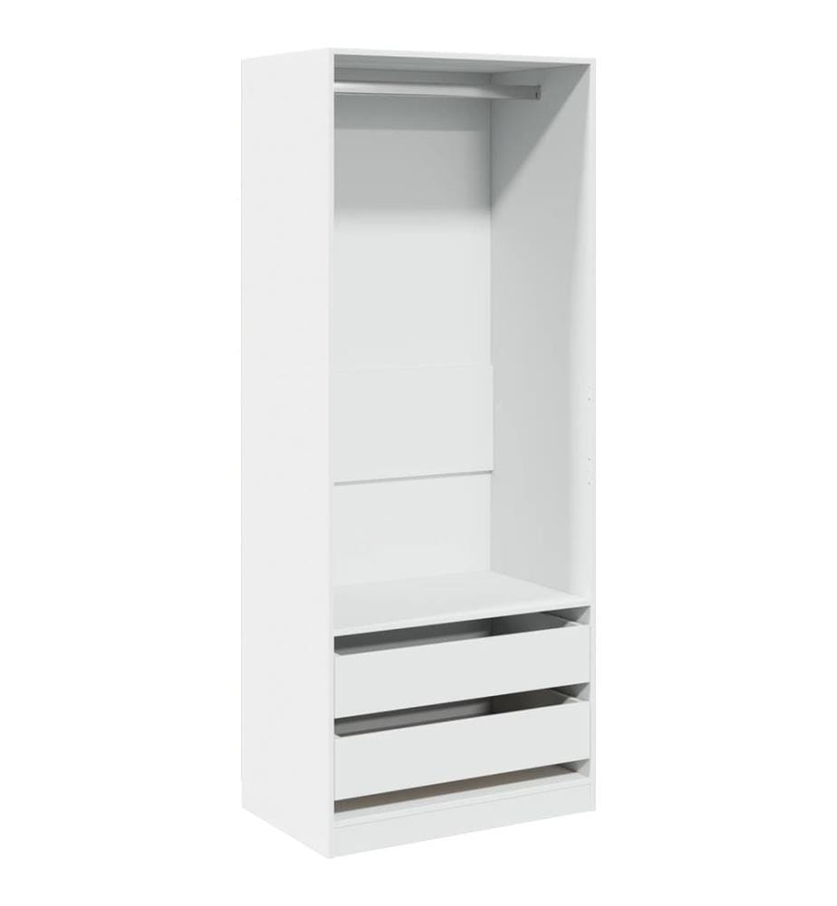 Garde-robe blanc 80x50x200 cm bois d'ingénierie