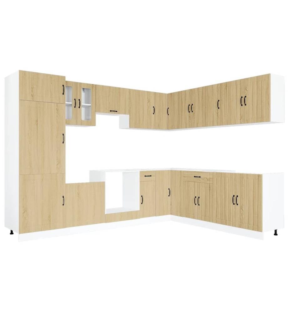 14-tlg. Küchenschrank-Set Lucca Sonoma-Eiche Holzwerkstoff
