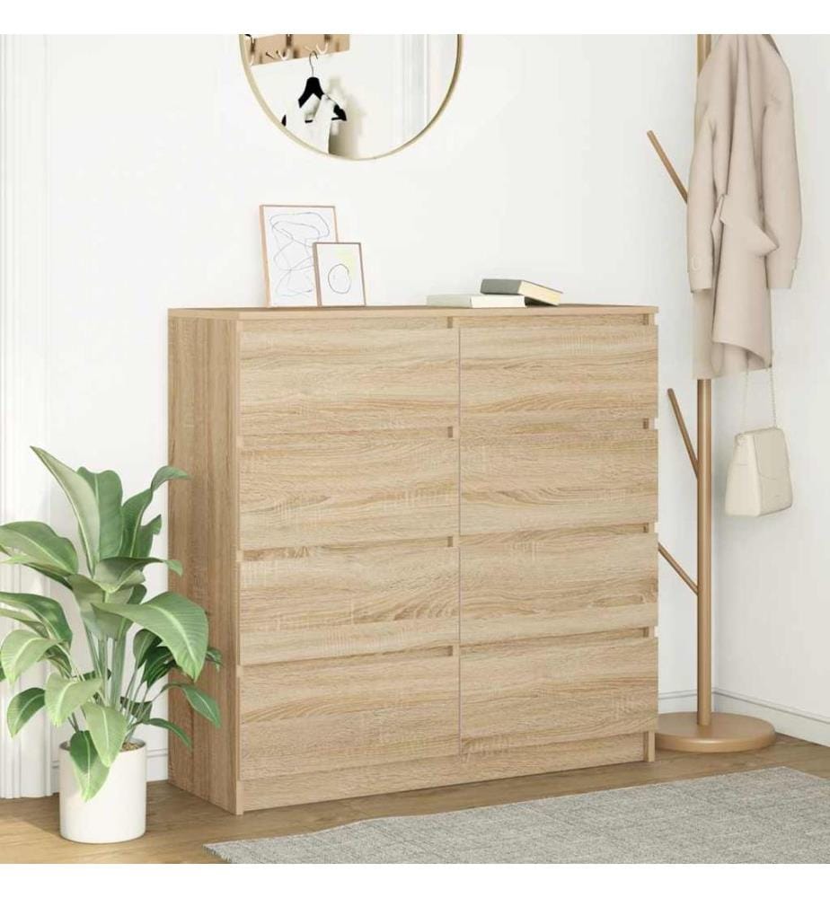 Sideboard Sonoma-Eiche 100x35x99 cm Holzwerkstoff