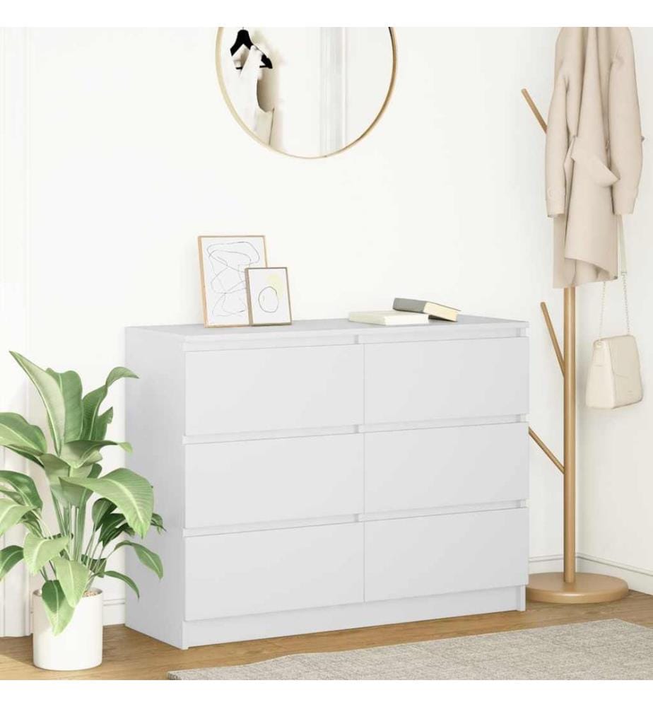 Sideboard Weiss 100x35x76 cm Holzwerkstoff