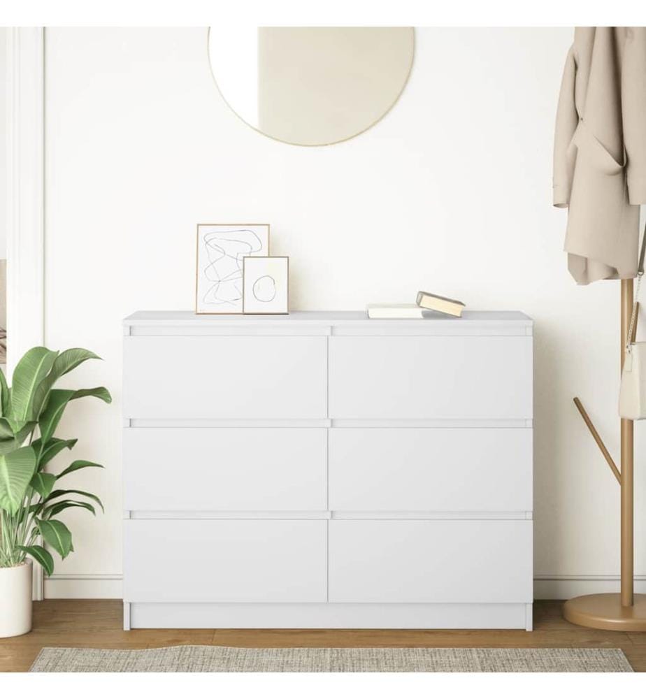 Sideboard Weiss 100x35x76 cm Holzwerkstoff