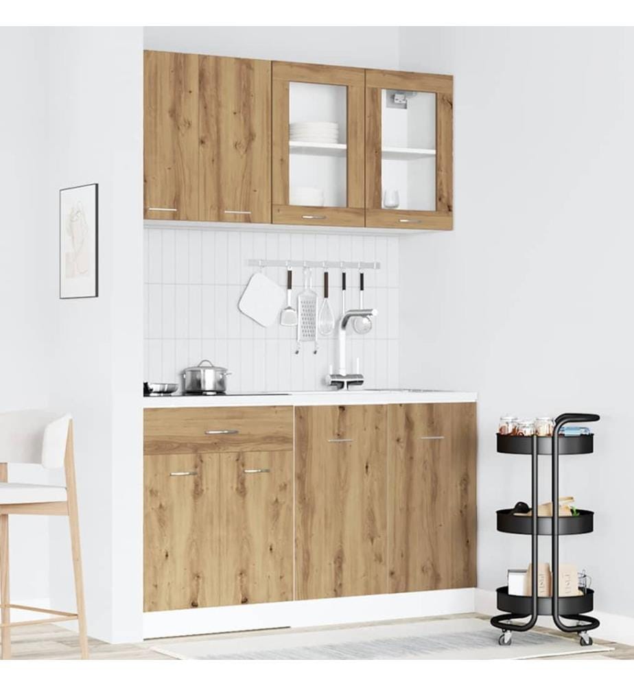 4-tlg. Küchenschrank-Set Lyon Artisan-Eiche Holzwerkstoff