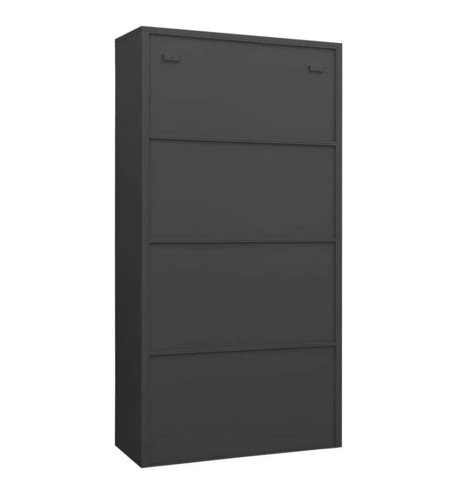 Schliessfachschrank Anthrazit 90x40x180 cm Stahl