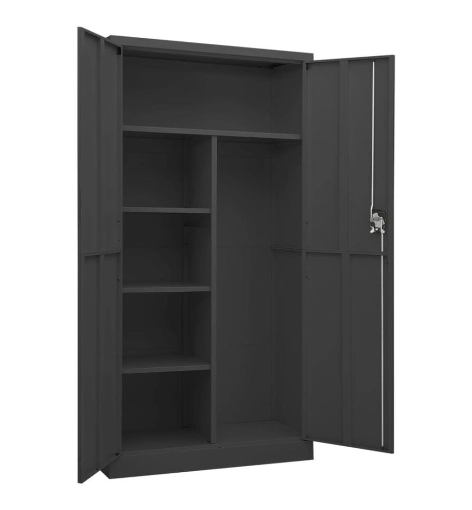Schliessfachschrank Anthrazit 90x40x180 cm Stahl