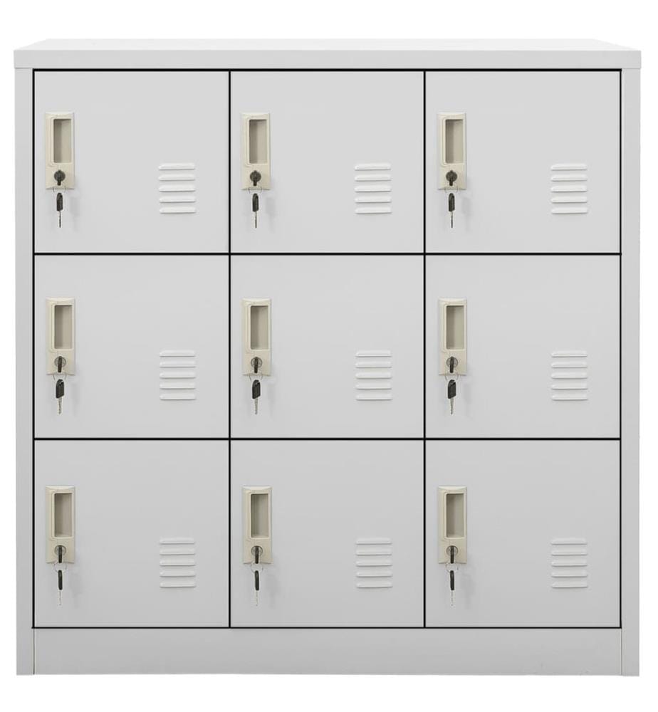 Schliessfachschrank Hellgrau 90x45x92,5 cm Stahl