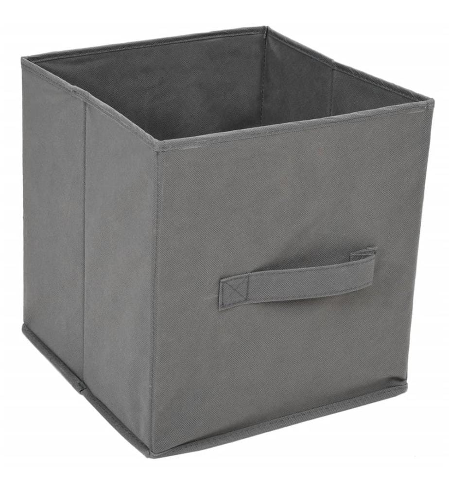 Kommode mit 4 Körben aus Stoff Grau 63×30×71 cm Stahl