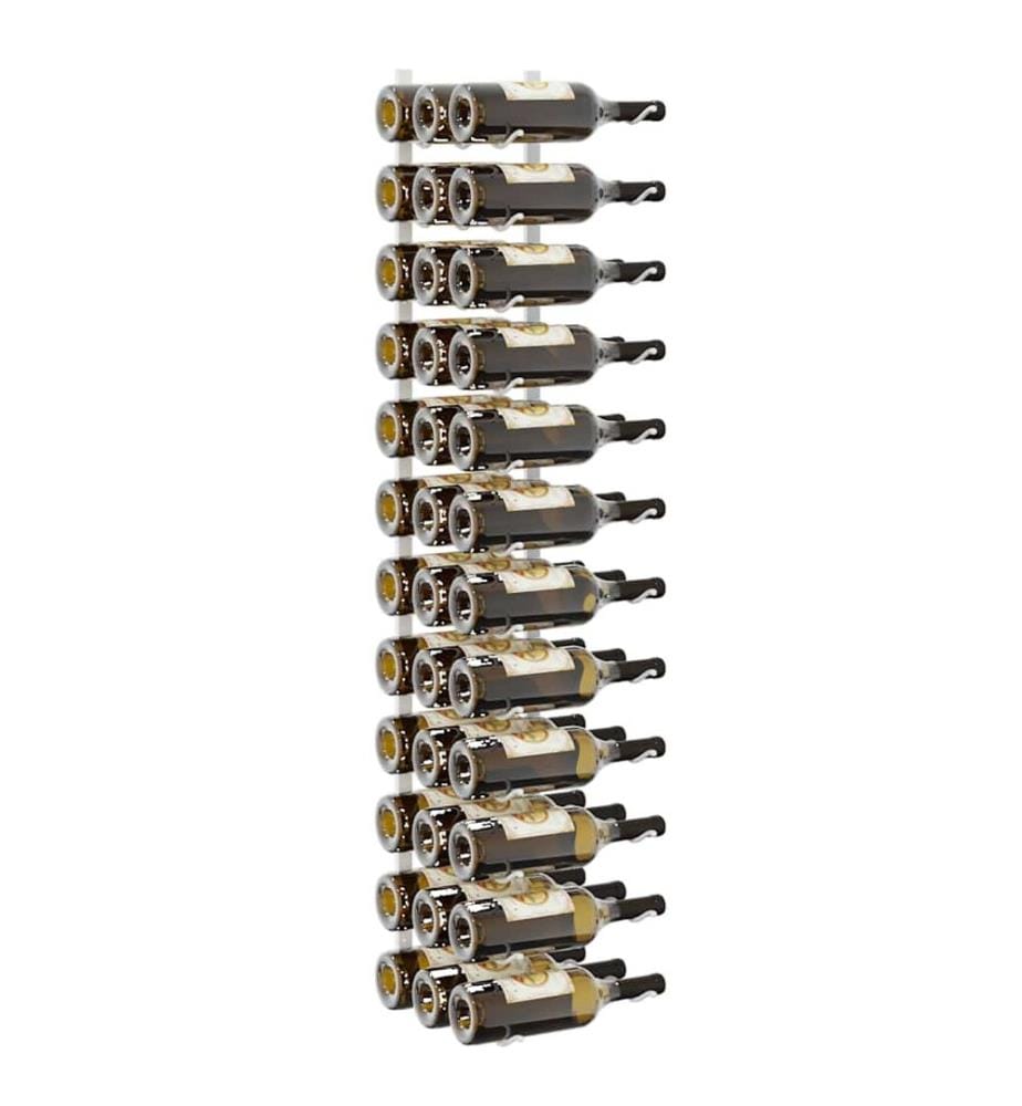 Wand-Weinregal für 36 Flaschen Weiss Eisen