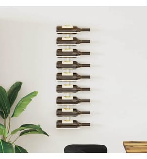 Wand-Weinregal für 9 Flaschen Weiss Eisen