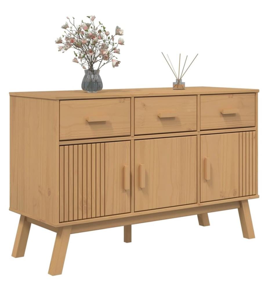Buffet OLDEN marron 114x43x73,5 cm bois massif de pin