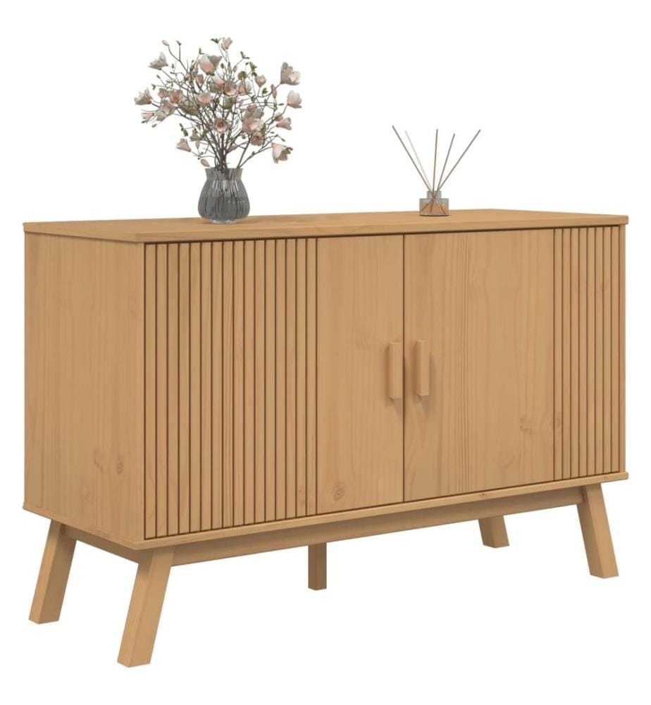 Sideboard OLDEN Braun 114x43x73,5 cm Massivholz Kiefer