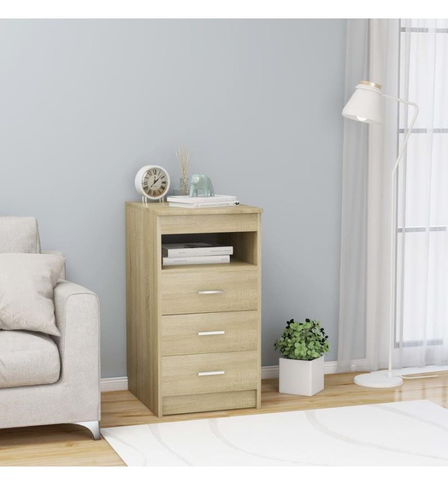 Sideboard mit Schubladen Sonoma-Eiche 40x50x76 cm Holzwerkstoff