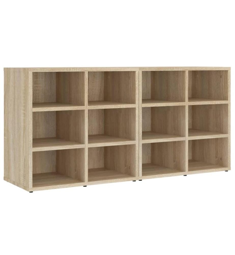 Schuhregale 2 Stk. Sonoma-Eiche 52,5x30x50 cm