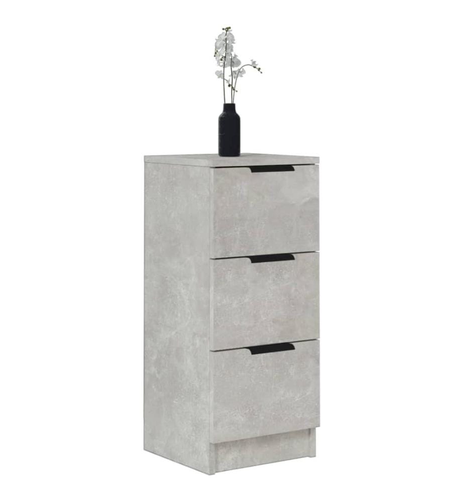 Sideboards 2 Stk. Betongrau 30x30x70 cm Holzwerkstoff