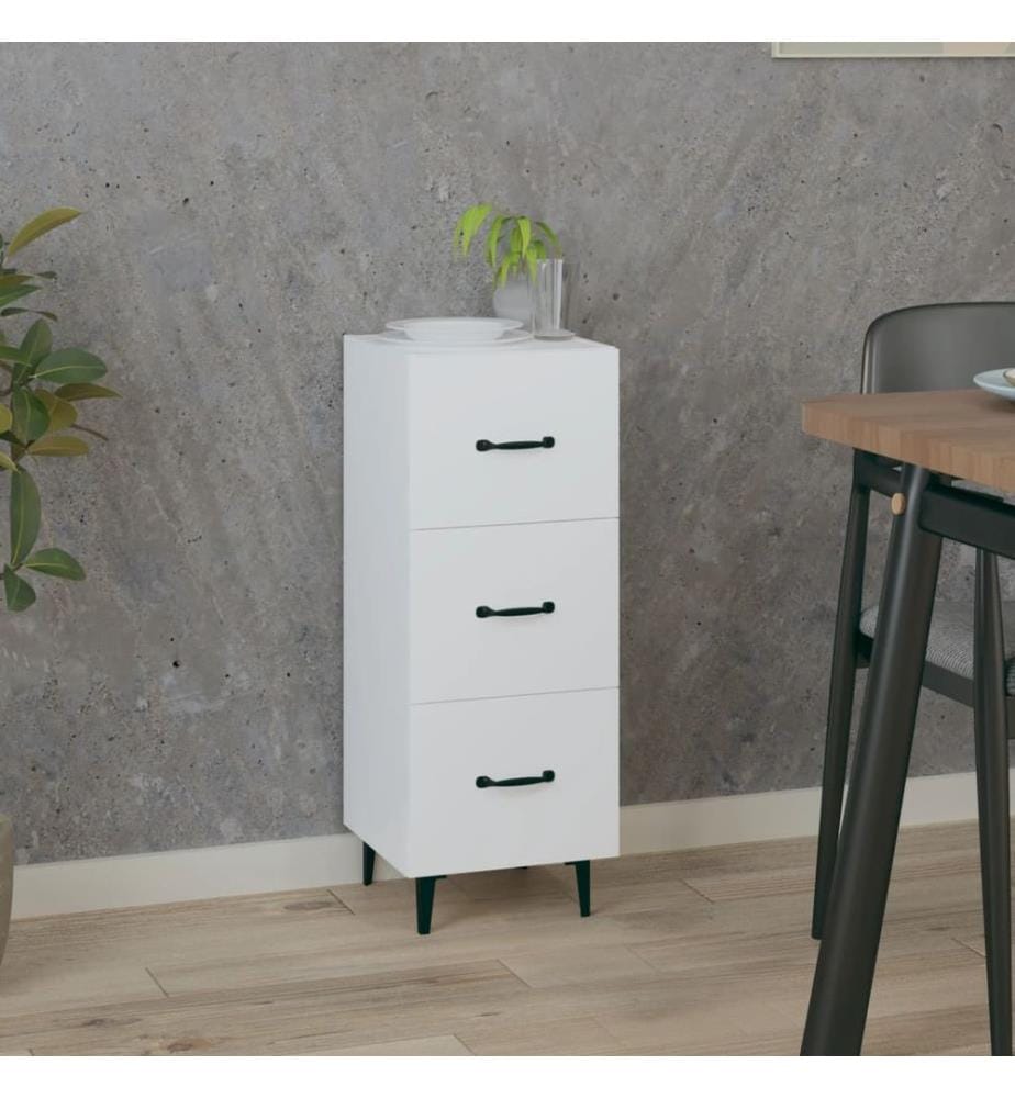 Sideboard Weiss 34,5x34x90 cm Holzwerkstoff