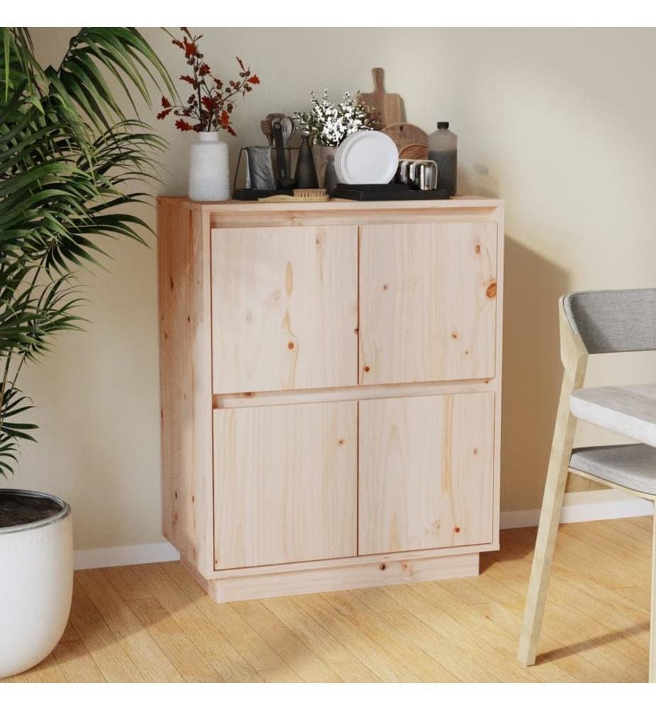 Sideboard 60x34x75 cm Massivholz Kiefer