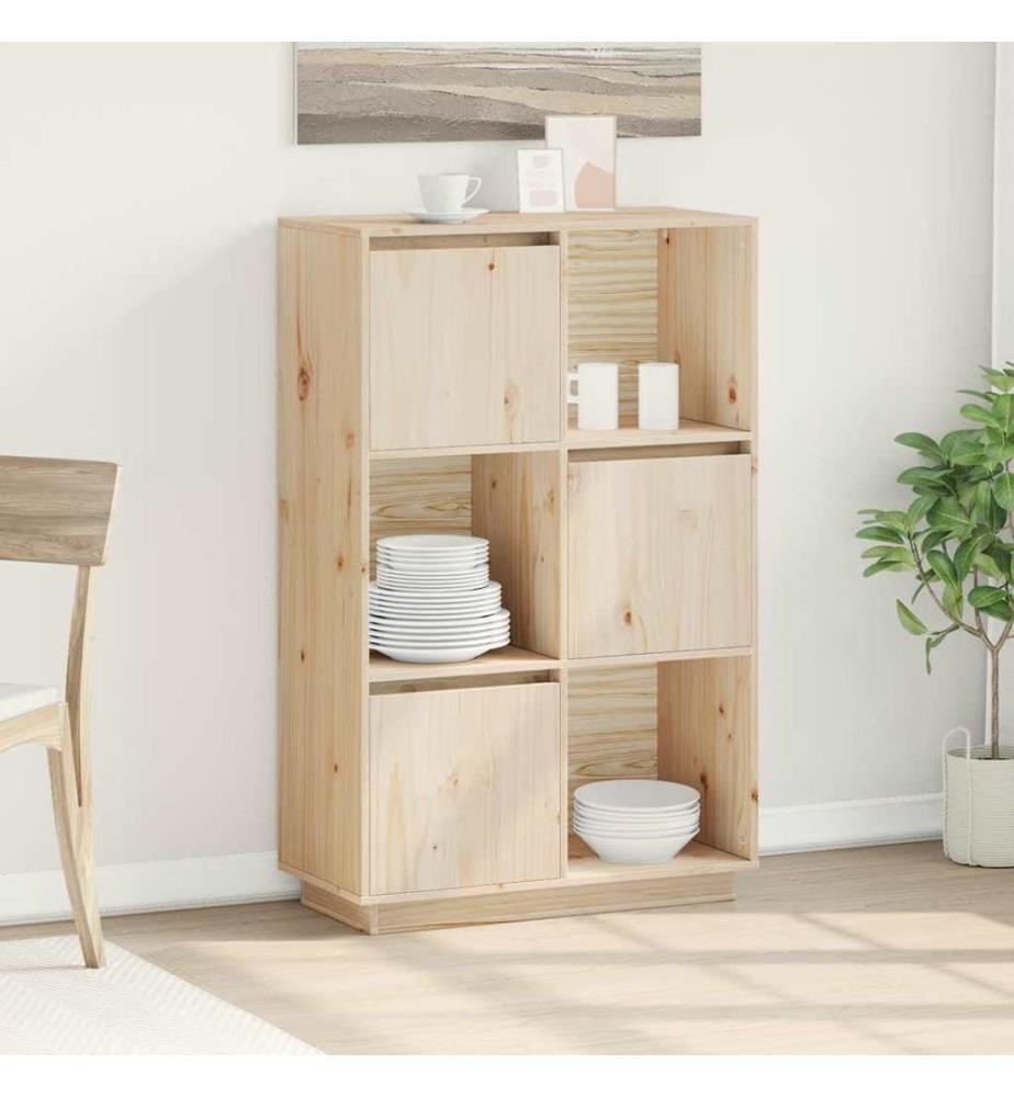 Highboard 74x35x117 cm Massivholz Kiefer