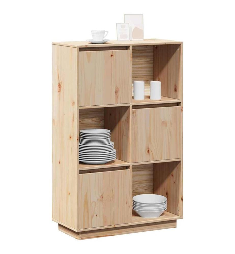 Highboard 74x35x117 cm Massivholz Kiefer