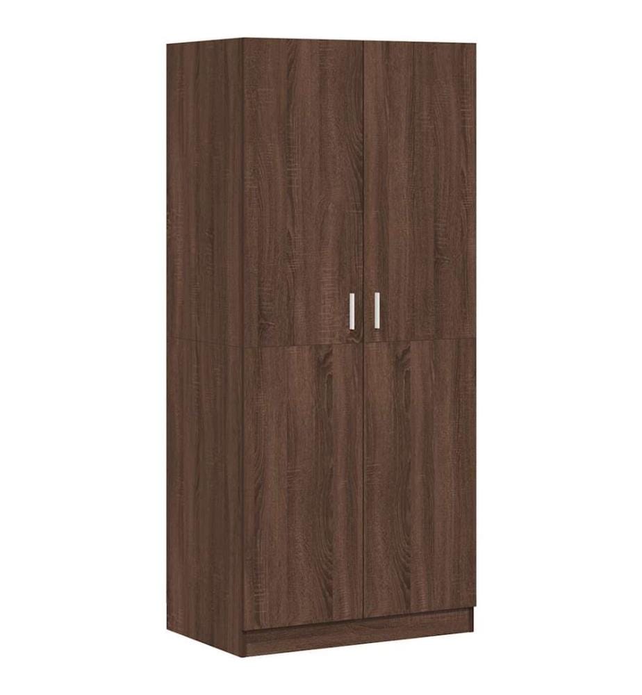 Kleiderschrank Braun Eichen-Optik 80x52x180 cm Holzwerkstoff