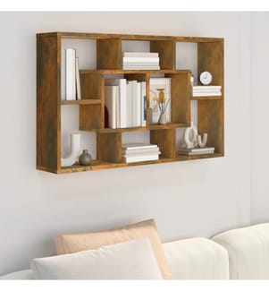 Wandregal Räuchereiche 85x16x52,5 cm Holzwerkstoff
