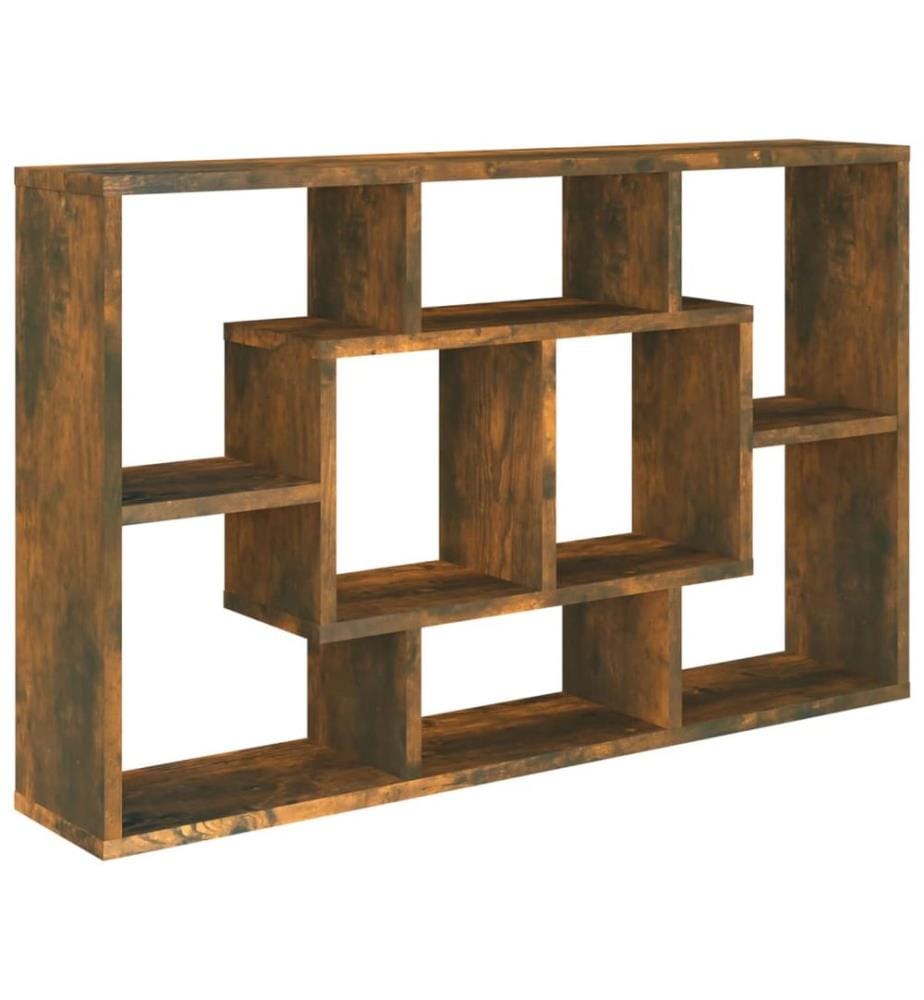 Wandregal Räuchereiche 85x16x52,5 cm Holzwerkstoff