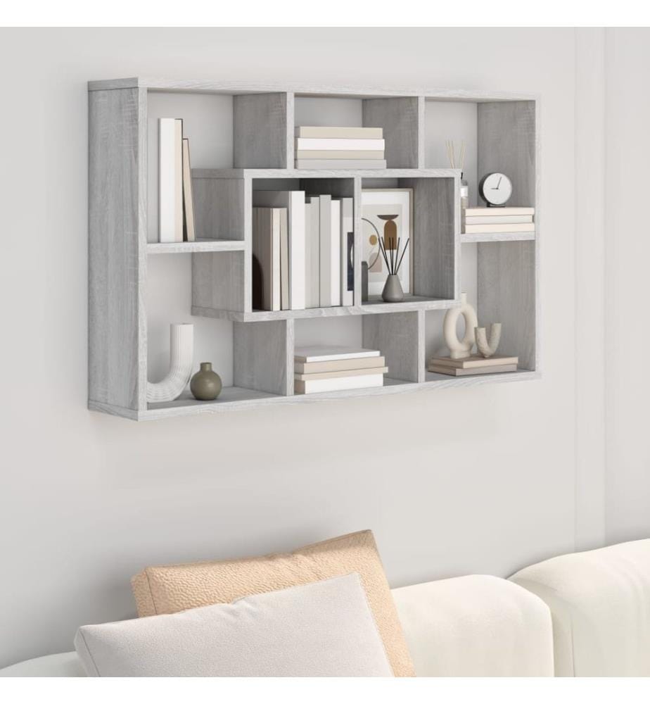 Wandregal Grau Sonoma 85x16x52,5 cm cm Holzwerkstoff