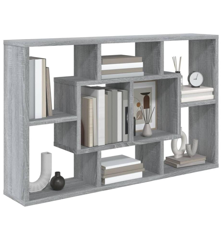 Wandregal Grau Sonoma 85x16x52,5 cm cm Holzwerkstoff