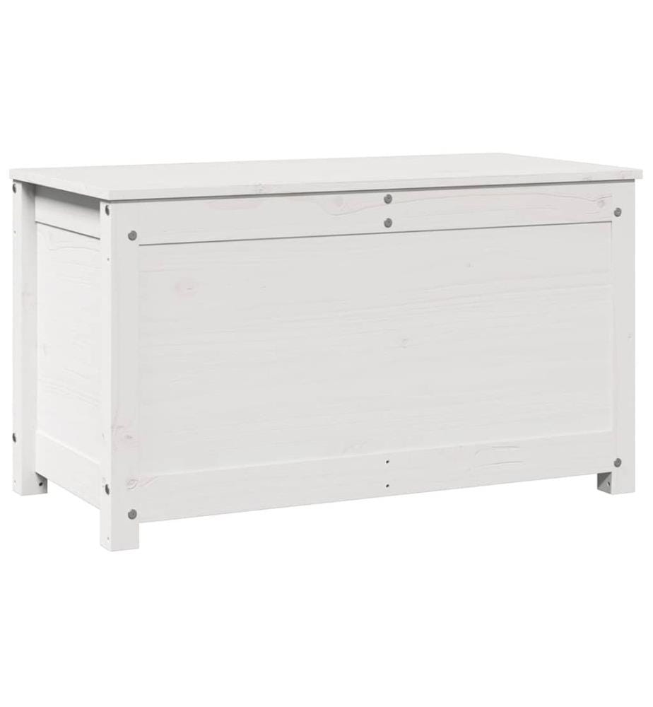 Boîte de rangement Blanc 80x40x45,5 cm Bois massif de pin