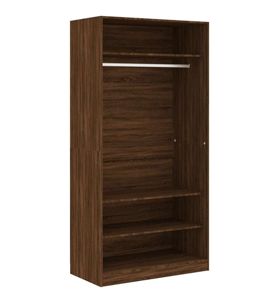 Kleiderschrank Braun Eiche-Optik 100x50x200 cm Holzwerkstoff
