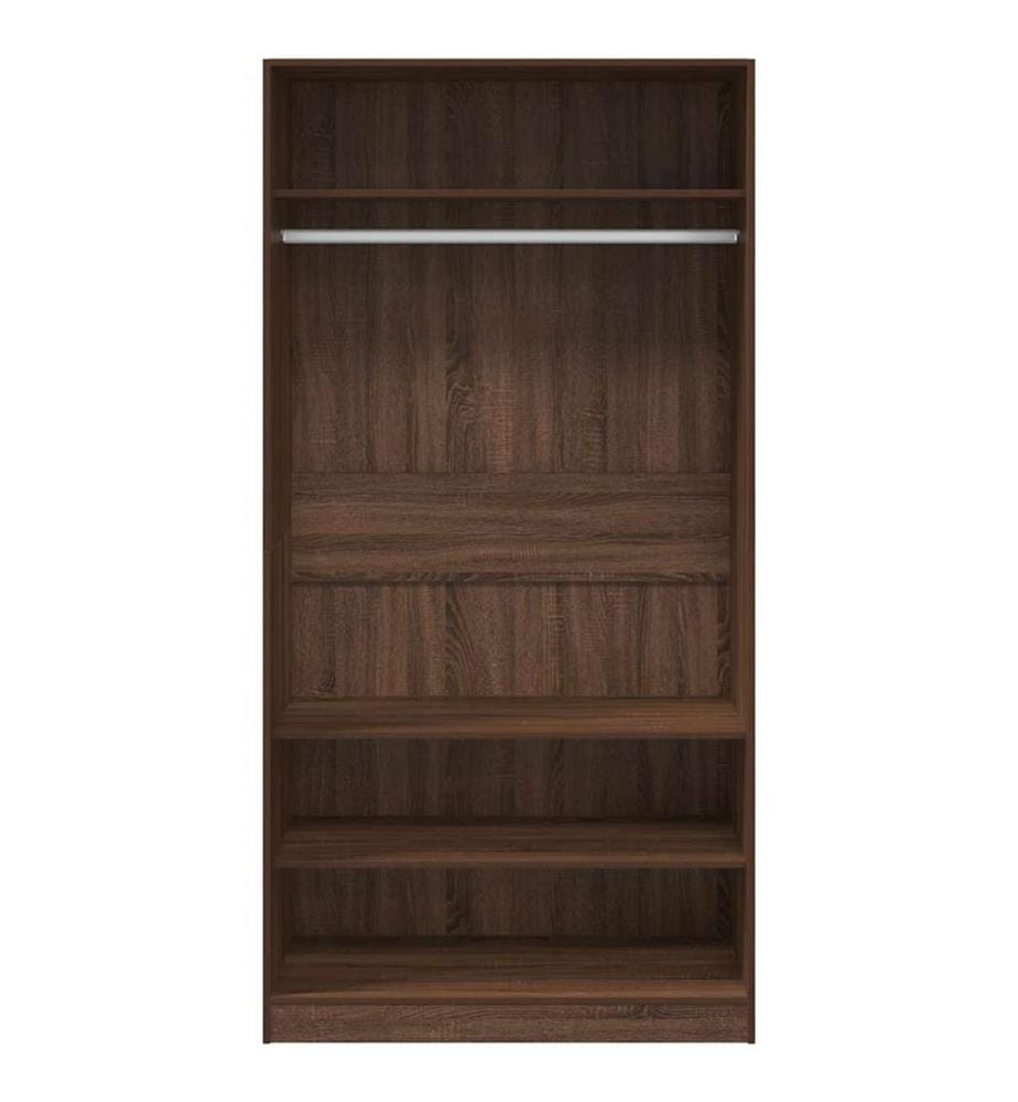Kleiderschrank Braun Eiche-Optik 100x50x200 cm Holzwerkstoff