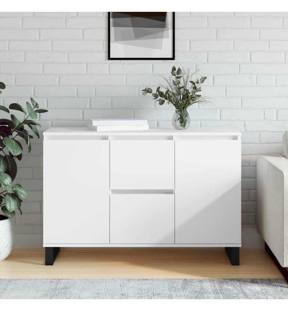 Sideboard Weiss 101,5x35x70 cm Holzwerkstoff