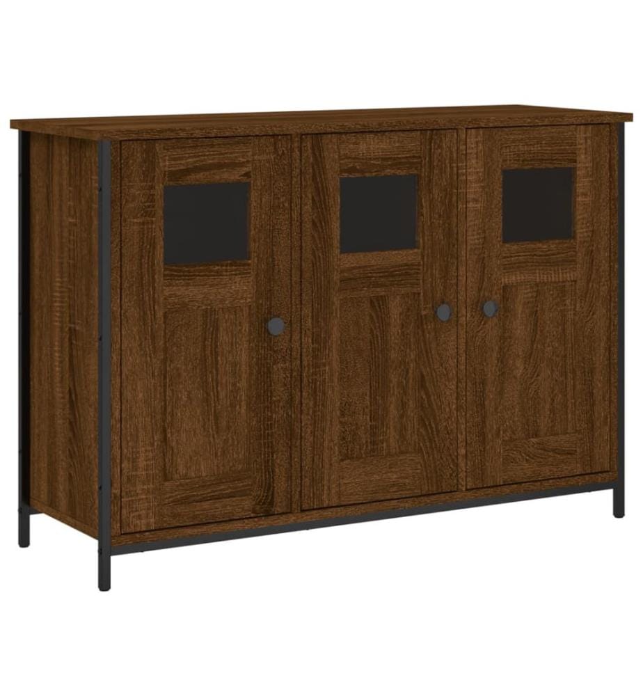 Sideboard Braun Eichen-Optik 100x35x70 cm Holzwerkstoff