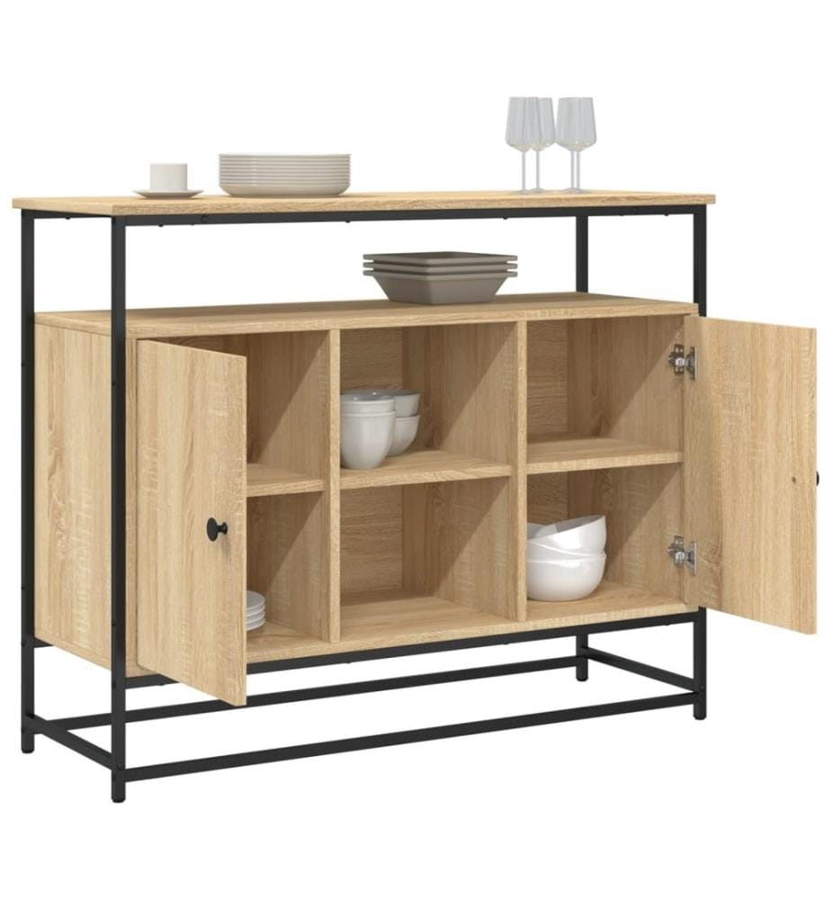 Sideboard Sonoma-Eiche 100x35x80 cm Holzwerkstoff